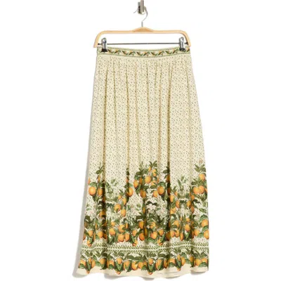 Max Studio Border Print Maxi Skirt