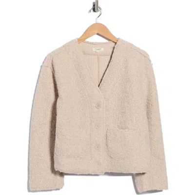 Max Studio Bouclé Jacket In Cream