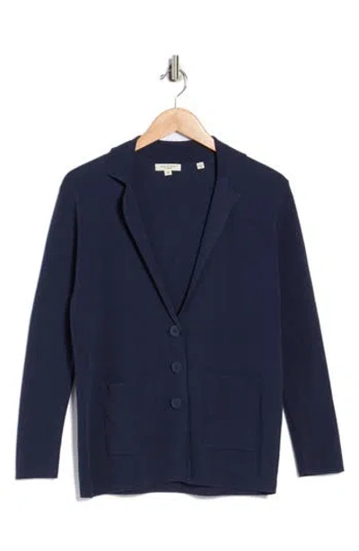 Max Studio Boyfriend Cardigan Sweater In Blue