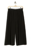 Max Studio Brushed Twill Culottes In Black