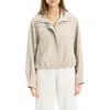 Max Studio Bubble Hem Jacket In Neutral
