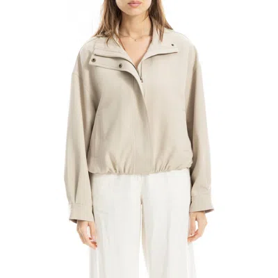 Max Studio Bubble Hem Jacket In Neutral