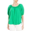Max Studio Bubble Sleeve Knit Top In Jelly Bean