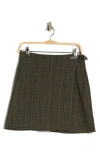 Max Studio Buckle Knit Wrap Skirt In Green