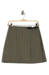 Max Studio Buckle Knit Wrap Skirt In Green