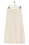 Max Studio Button Front A-line Skirt In Neutral