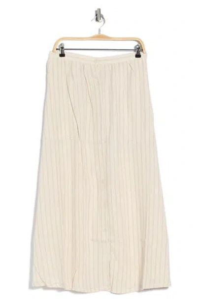 Max Studio Button Front A-line Skirt In Neutral