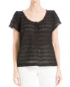 Max Studio Swiss Dot Button Top