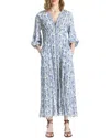 Max Studio Button Front Maxi Dress In Multi
