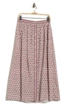 Max Studio Button Front Maxi Skirt In Pink
