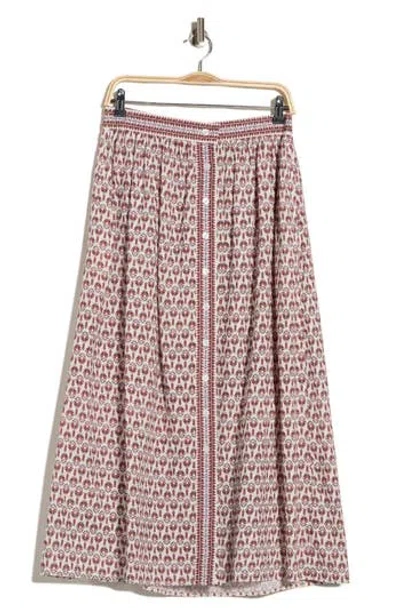 Max Studio Button Front Maxi Skirt In Pink
