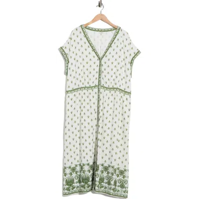Max Studio Button Front Midi Dress