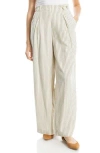 Max Studio Button Tab Wide Leg Trousers In Multi