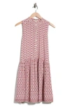 Max Studio Buttoned Printed Dress In Pink