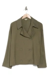 Max Studio Buttoned Twill Jacket In Olive
