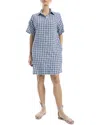 Max Studio Button-front Shirtdress In Blue