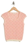 Max Studio Cap Sleeve Scoop Neck Sweater In Multi