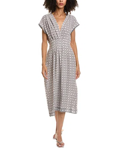 Max Studio Cap Sleeve Front Tuck Midi Dress In Pink