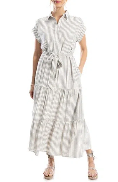 Max Studio Cap Sleeve Maxi Shirtdress