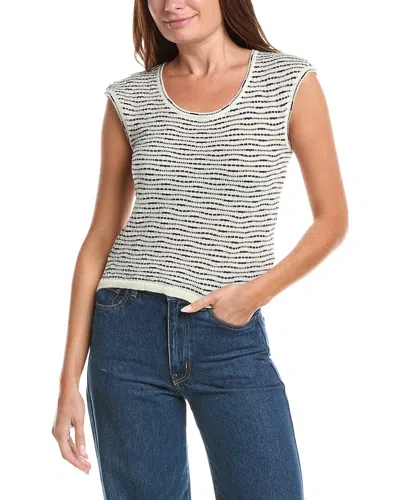 MAX STUDIO CAP SLEEVE SCOOP NECK SWEATER