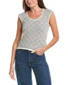 Max Studio Cap Sleeve Scoop Neck Sweater In Navy