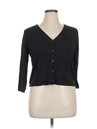 Pre-owned Max Studio Cardigan Sweater In Black