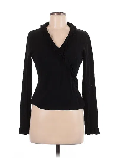 Pre-owned Max Studio Cardigan Sweater In Black