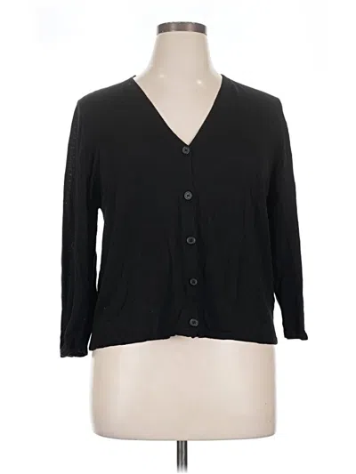 Pre-owned Max Studio Cardigan Sweater In Black