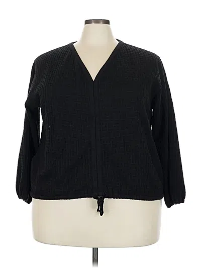 Pre-owned Max Studio Cardigan Sweater In Black