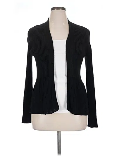 Pre-owned Max Studio Cardigan Sweater In Black