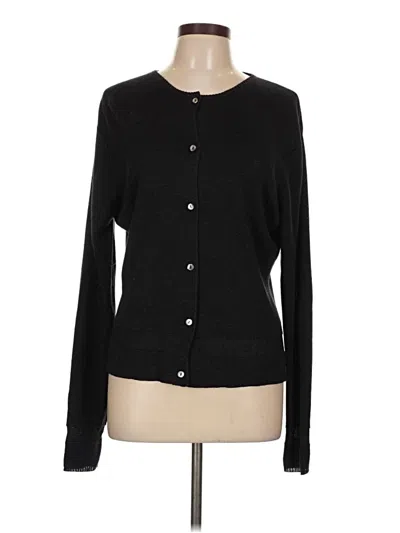 Pre-owned Max Studio Cardigan Sweater In Black