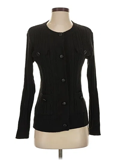 Pre-owned Max Studio Cardigan Sweater In Black