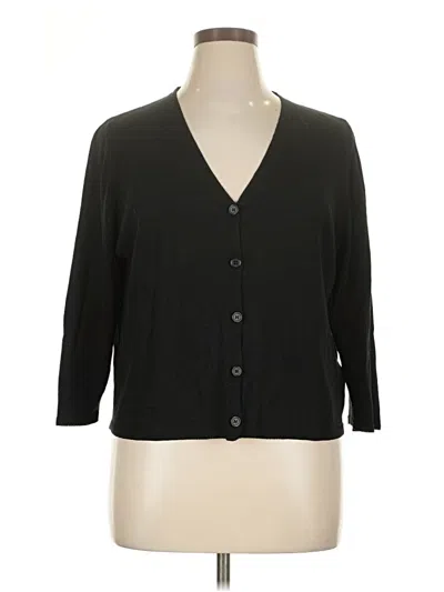 Pre-owned Max Studio Cardigan Sweater In Black