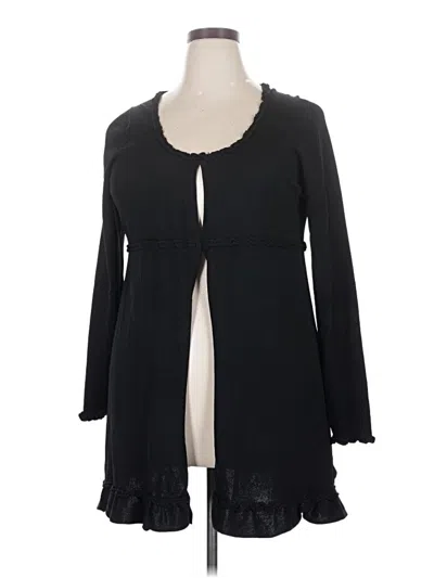 Pre-owned Max Studio Cardigan Sweater In Black