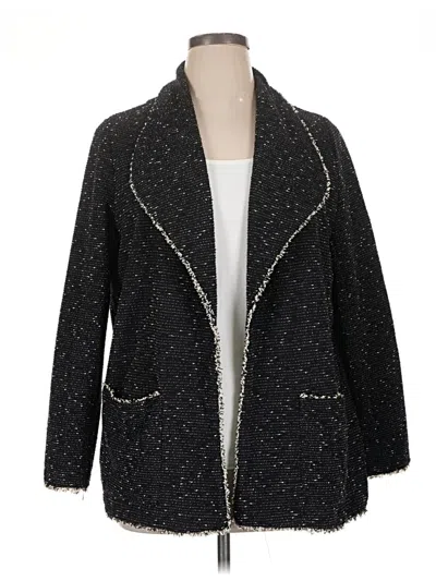 Pre-owned Max Studio Cardigan Sweater In Black