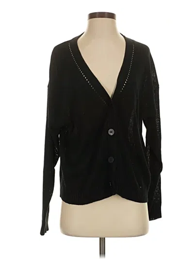 Pre-owned Max Studio Cardigan Sweater In Black