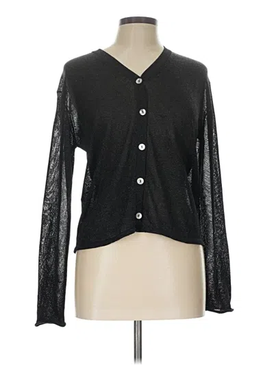 Pre-owned Max Studio Cardigan Sweater In Black