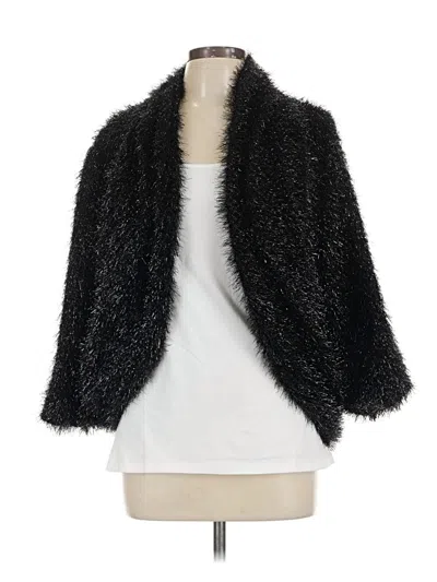 Pre-owned Max Studio Cardigan Sweater In Black