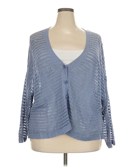 Pre-owned Max Studio Cardigan Sweater In Blue