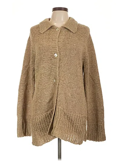 Pre-owned Max Studio Cardigan Sweater In Brown