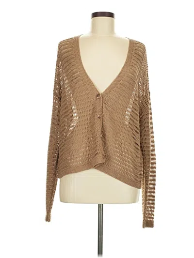 Pre-owned Max Studio Cardigan Sweater In Brown