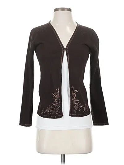 Pre-owned Max Studio Cardigan Sweater In Brown