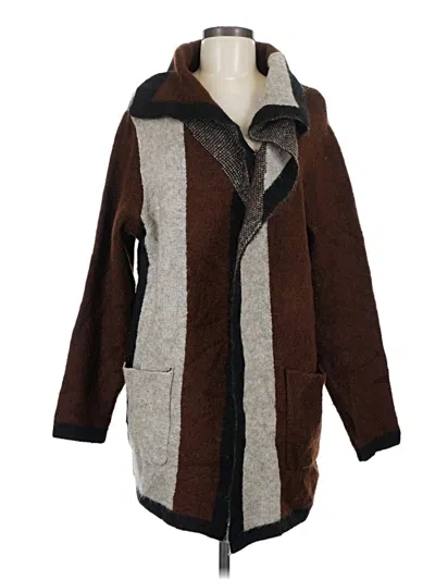 Pre-owned Max Studio Cardigan Sweater In Brown