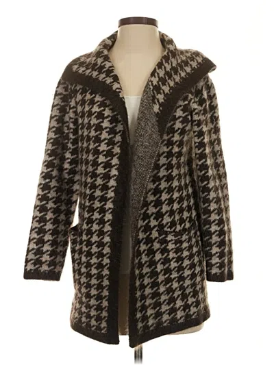 Pre-owned Max Studio Cardigan Sweater In Brown