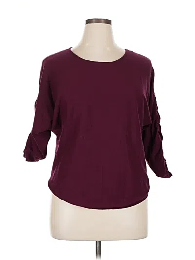 Pre-owned Max Studio Cardigan Sweater In Burgundy