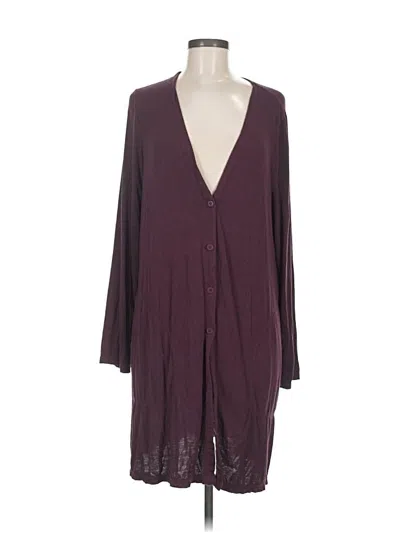 Pre-owned Max Studio Cardigan Sweater In Burgundy