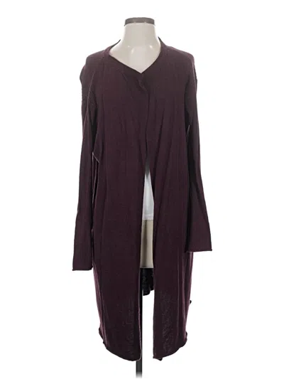 Pre-owned Max Studio Cardigan Sweater In Burgundy