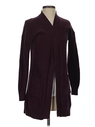 Pre-owned Max Studio Cardigan Sweater In Burgundy