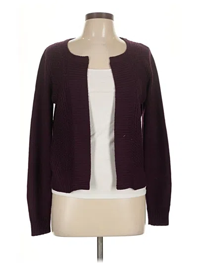 Pre-owned Max Studio Cardigan Sweater In Burgundy