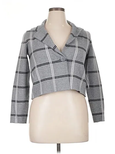 Pre-owned Max Studio Cardigan Sweater In Gray